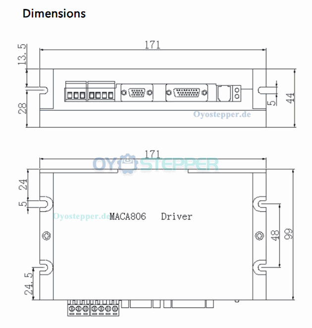 MCAC806 AC-Servotreiber, 400W, 36–80V, 8A Servomotor Controller für Niederspannung